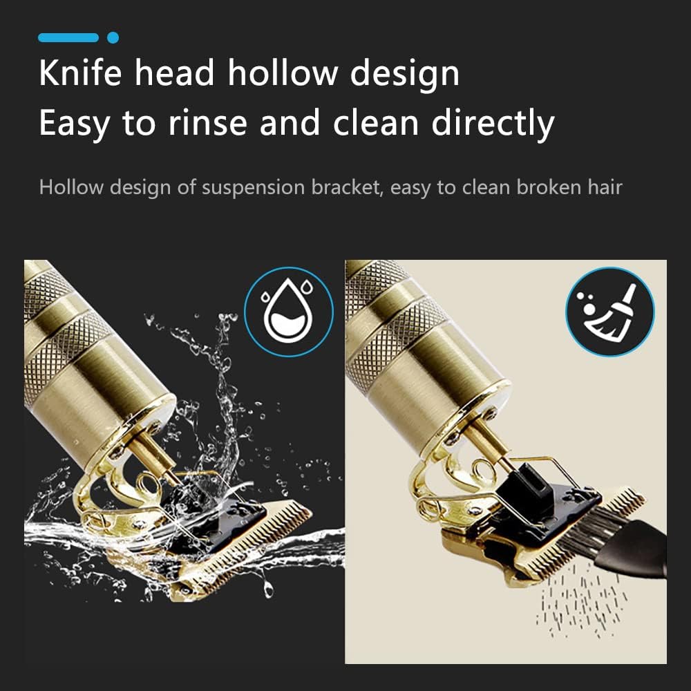 Tagliacapelli uomo professionale dorato dragon batteria 1200 mha durata 2 ore per rifinitura barba capelli